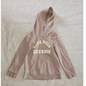 Cat Jack Girls Live Your Dreams Hoodie Mauve Pink Pullover Sweatshirt S 6/6X 985